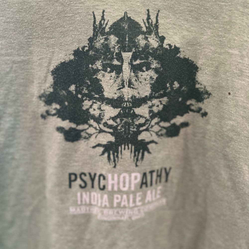 PSYCHOPATHY IPA t shirt size large